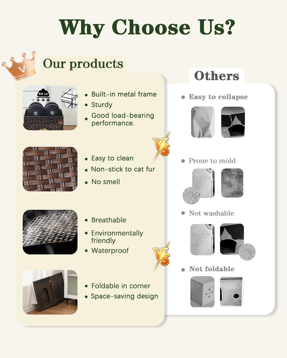 SETVSON mimbre-trenzado-detalle-cama-gato estructura artesanal duradera