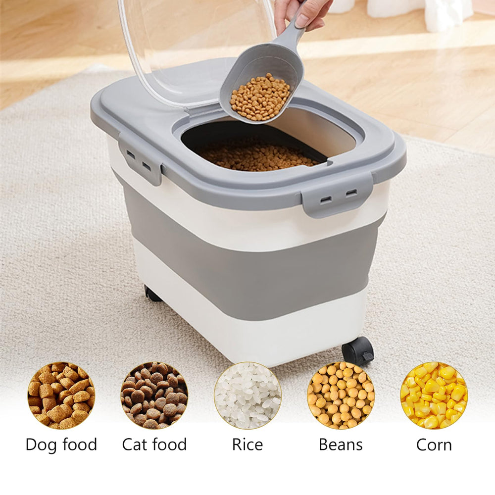 SEWIU accesorios y contenedor para almacenamiento de comida de mascotas.