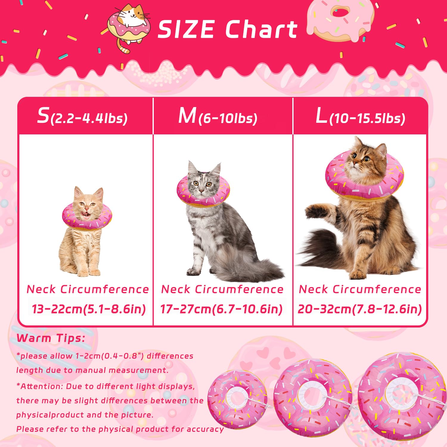 Seyezo collar ajuste elástico mediano, ajuste seguro para gatos activos