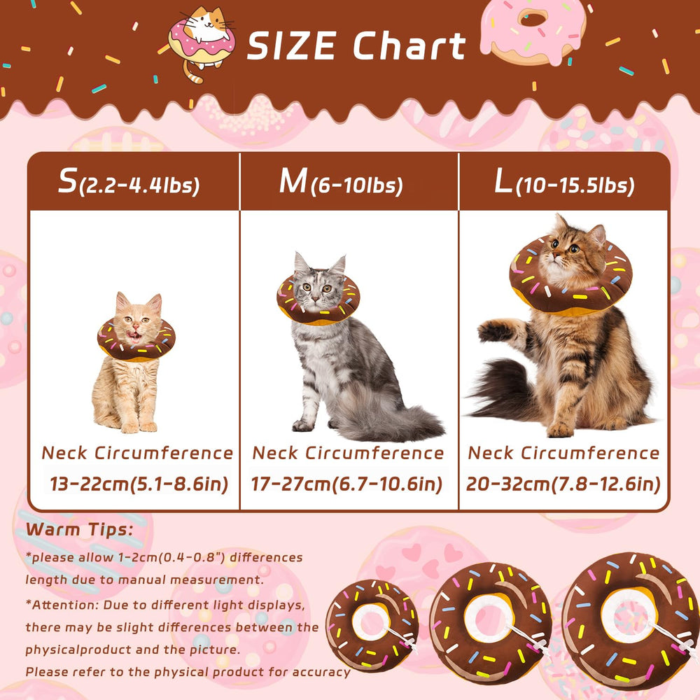 Seyezo collar-cono ajustable talla L para gatos, ajuste cómodo.