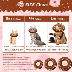 Seyezo collar-cono ajustable talla L para gatos, ajuste cómodo.
