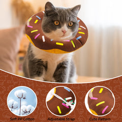 Seyezo collar-cono forma dona para gatos con visión clara.