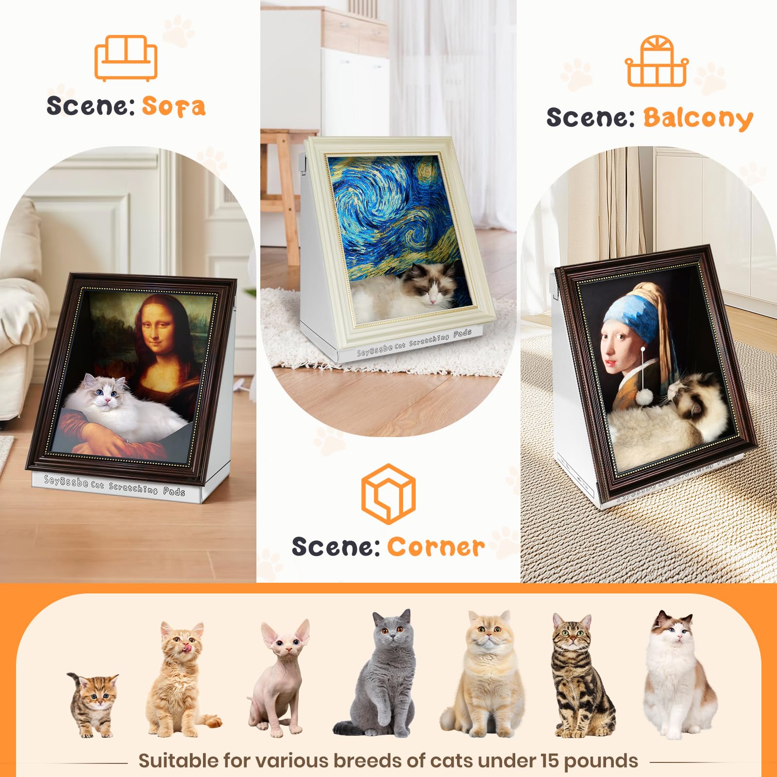 Seyõssbe Mona Lisa Materiales Durables: cartón ecológico y madera seguros.