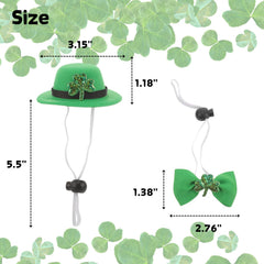 SEZDEKI lazo verde San Patricio para mascotas, añade encanto en fiestas.
