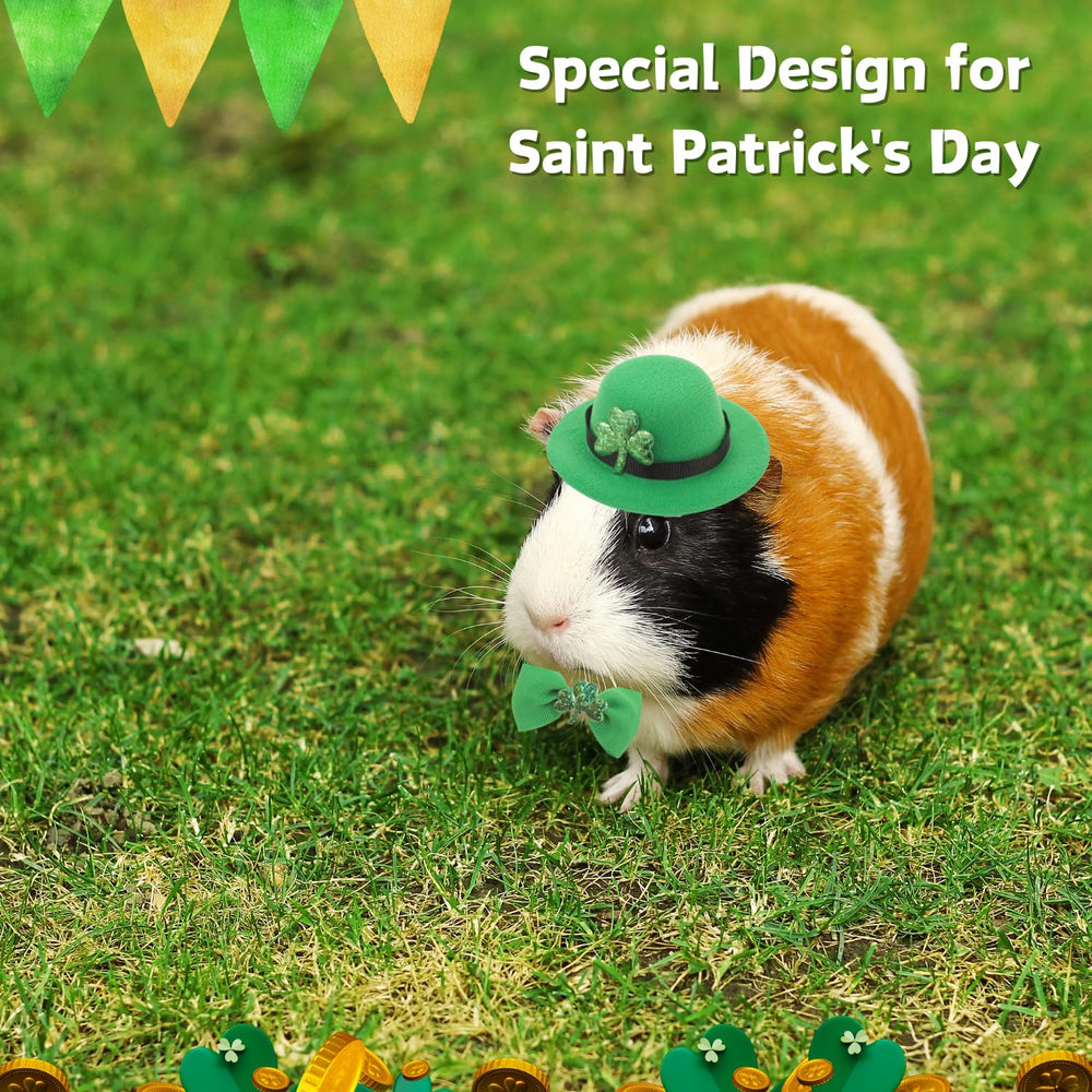 SEZDEKI sombrero verde con trébol para mascotas, detalle festivo.