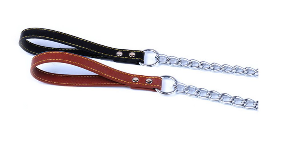 SGODA correa de cadena para perros con mosquetón giratorio resistente para control suave