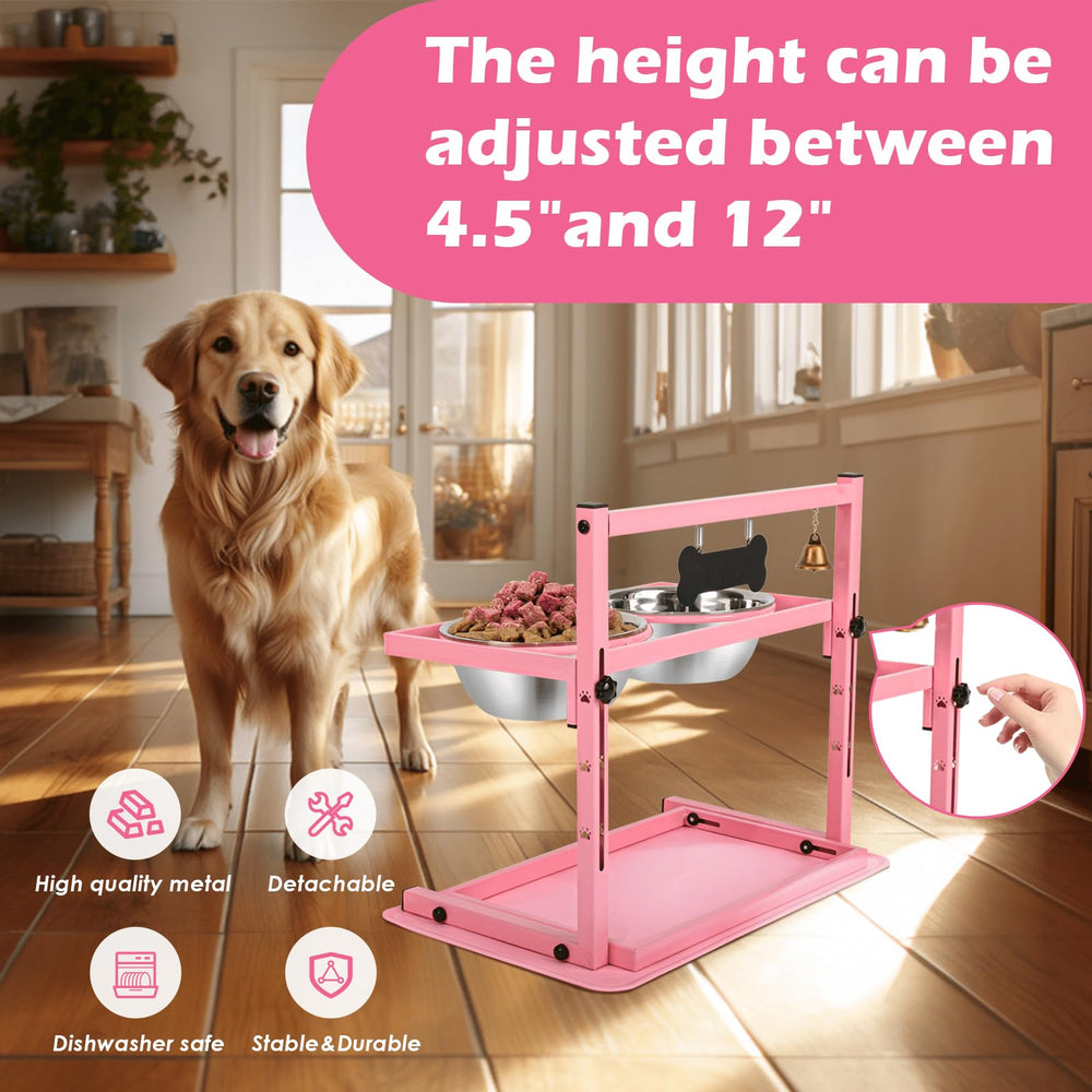 SHAINFUN dos tazones de acero inoxidable de 1700 ml para perros grandes.