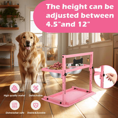 SHAINFUN dos tazones de acero inoxidable de 1700 ml para perros grandes.