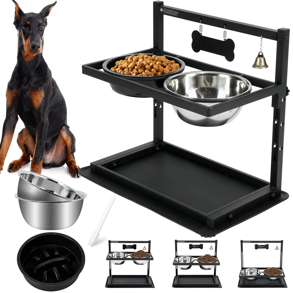 SHAINFUN soporte elevado ajustable para tazones, mejora la postura al comer.