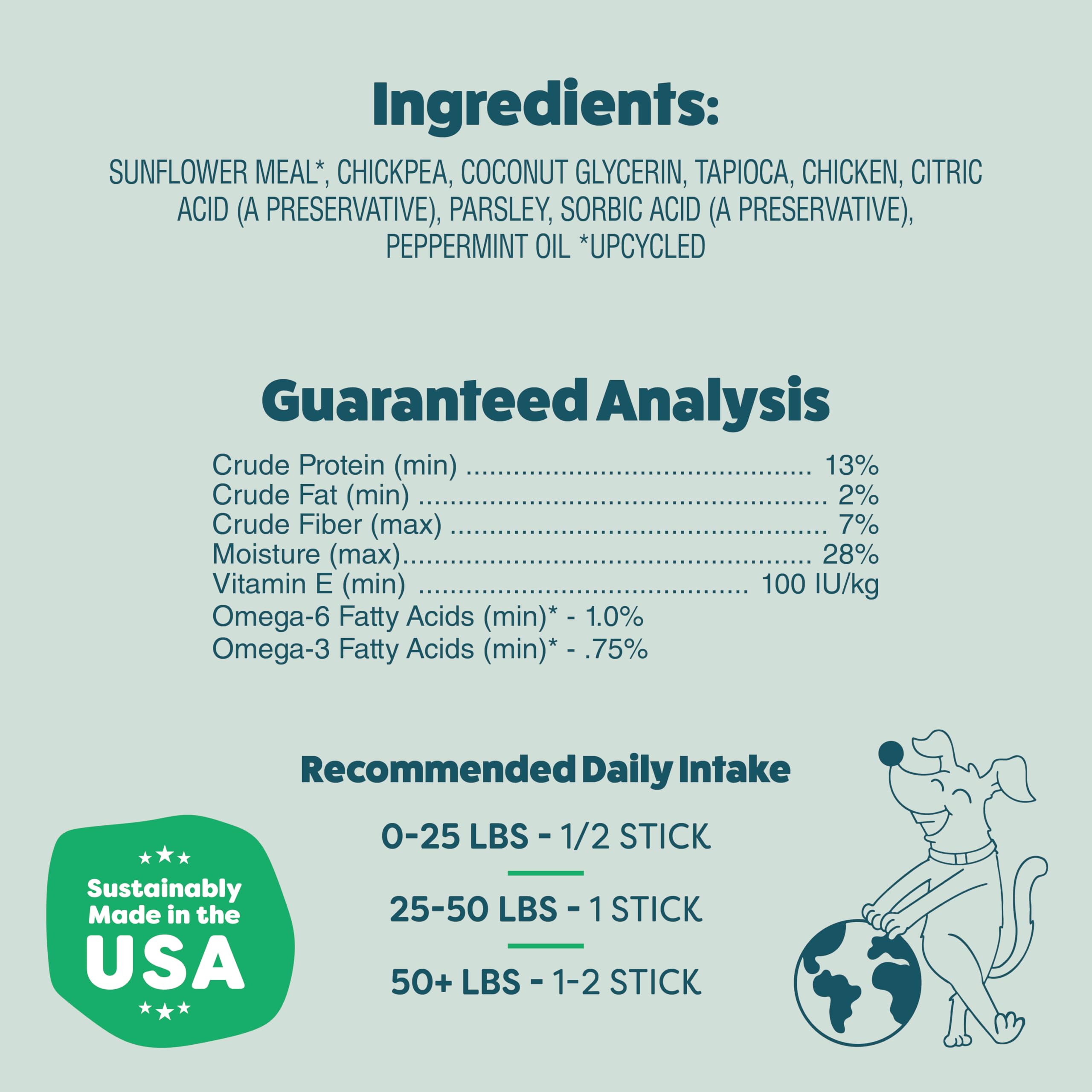 Shameless Pets A Cluck A Day palito dental con ingredientes reciclados para reducir desperdicio