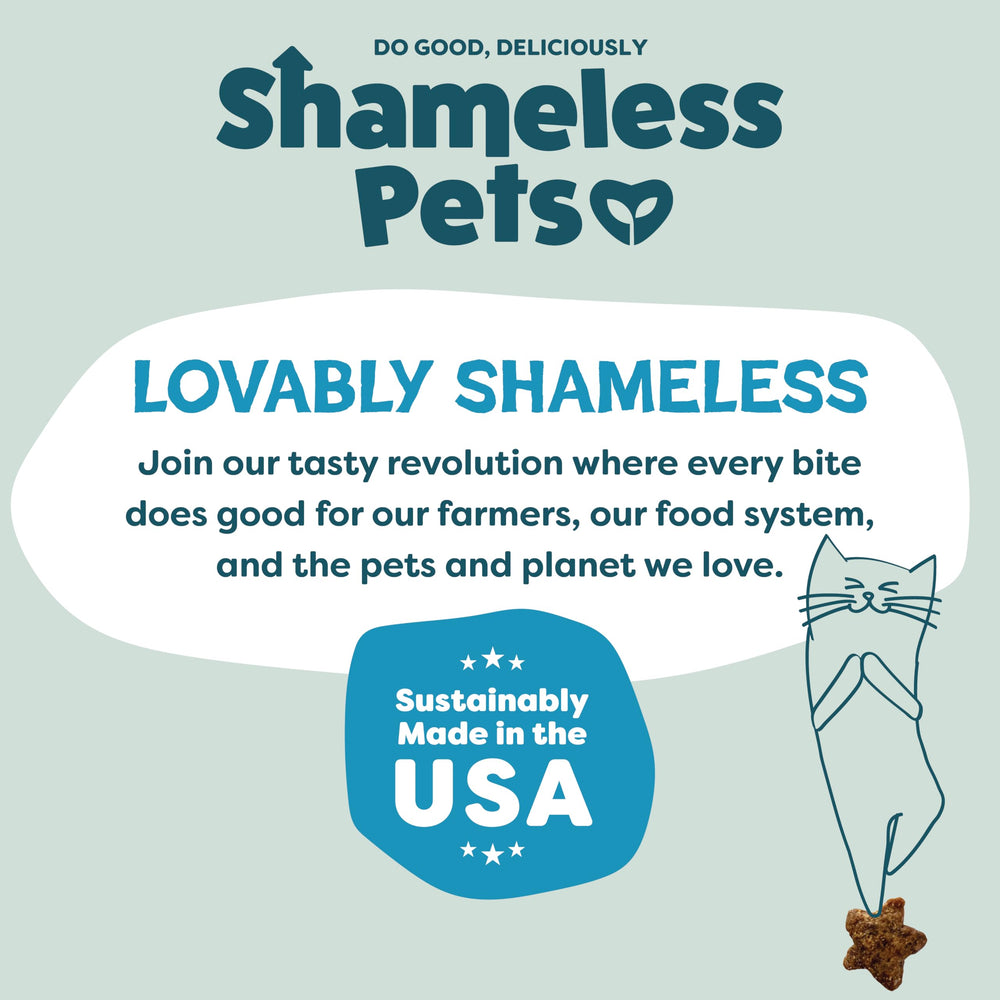 Shameless Pets Bolsa 2.5 oz: porciones prácticas para el momento de masticar.
