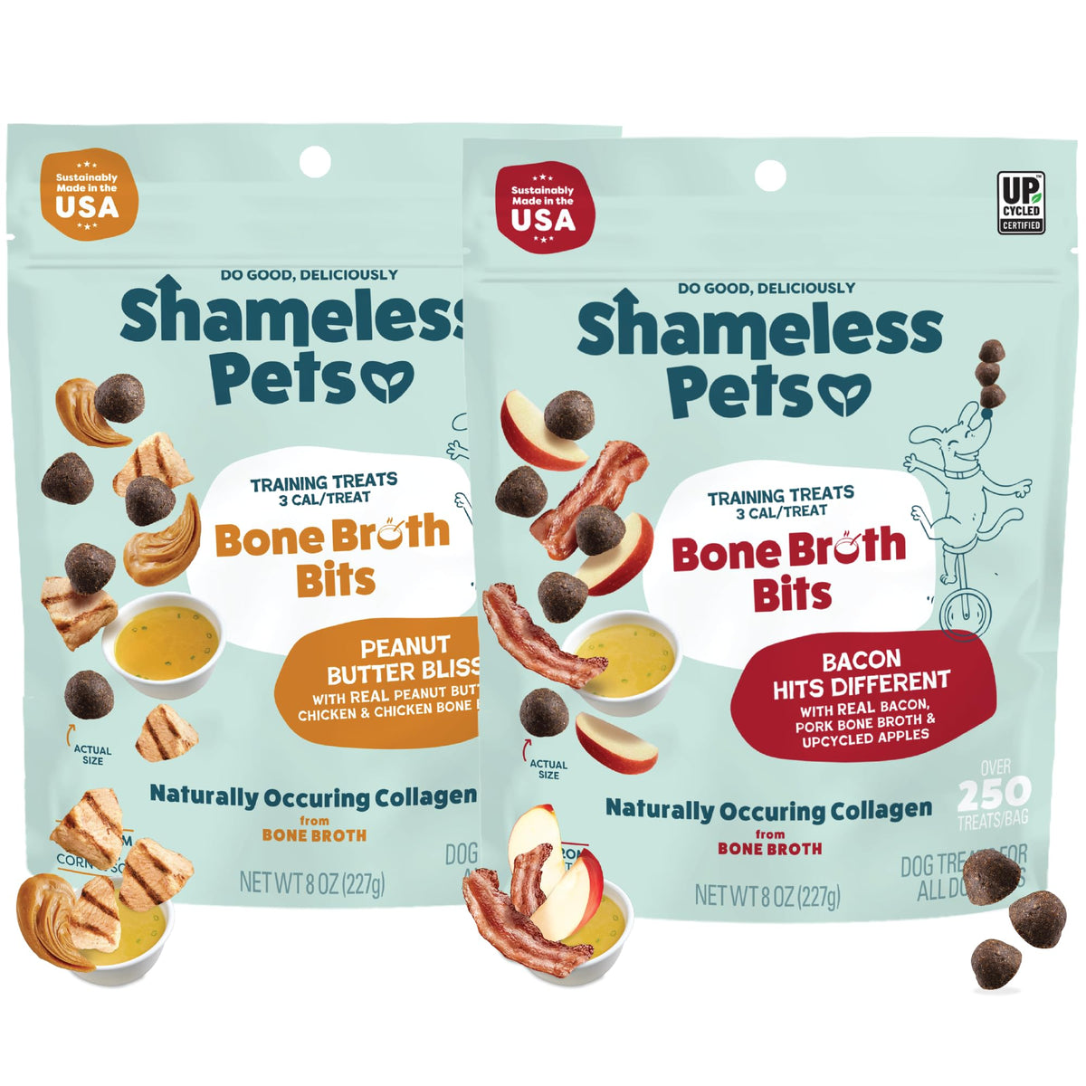 Golosinas Shameless Pets galletas-entrenamiento bacon-manazana, recompensa para obediencia.