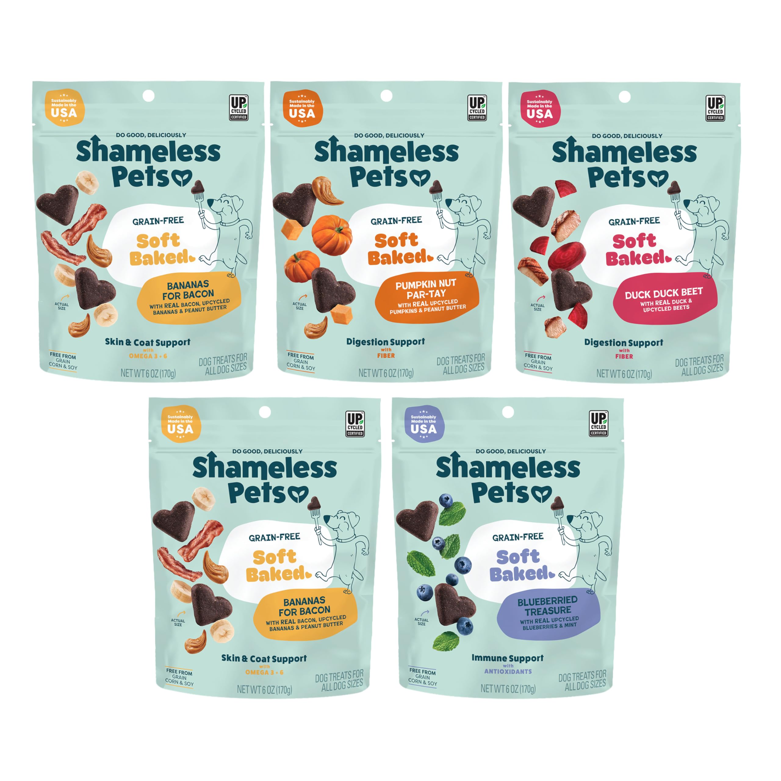 Golosinas suaves Shameless Pets con langosta, ideales para entrenamiento.