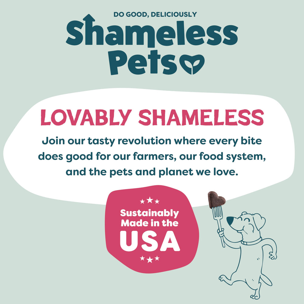 Shameless Pets Delicias para perros, aptas para entrenamiento y recompensa.