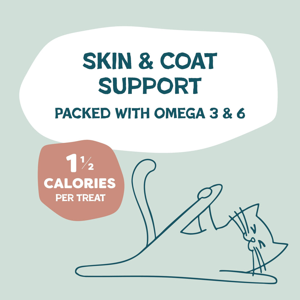 Friandises Shameless Pets – saumon premier ingrédient pour chat.