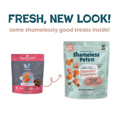 Shameless Pets – patates douces recyclées utilisées pour saveur naturelle.