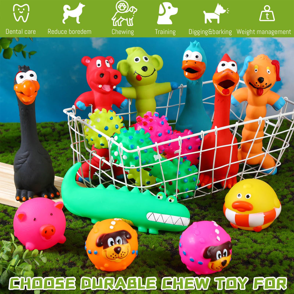 Fáciles de limpiar: juguete Shappy de látex con chirrido para perros activos.