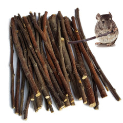 Sharllen palitos de manzana natural, ideales para roer y entretener a mascotas pequeñas.