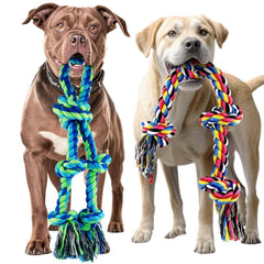 SHARLOVY Juguete cuerda grande para perros, dos unidades, ideal para juego sostenido.