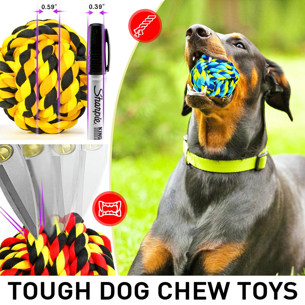 Juguete de cuerda SHARLOVY para perros grandes, fomenta juego activo.