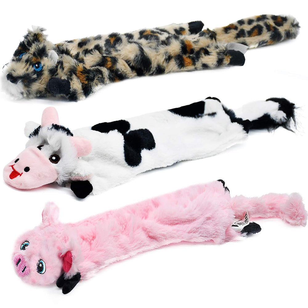 SHARLOVY pack trois jouets sans rembourrage, idéal pour petits chiens et chiots.