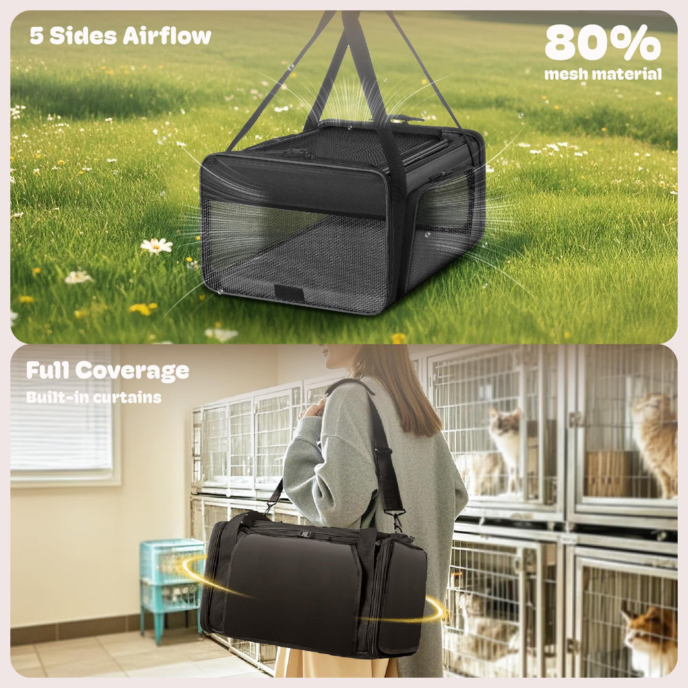 SHARLOVY transportín con 5 paneles de ventilación para aire fresco