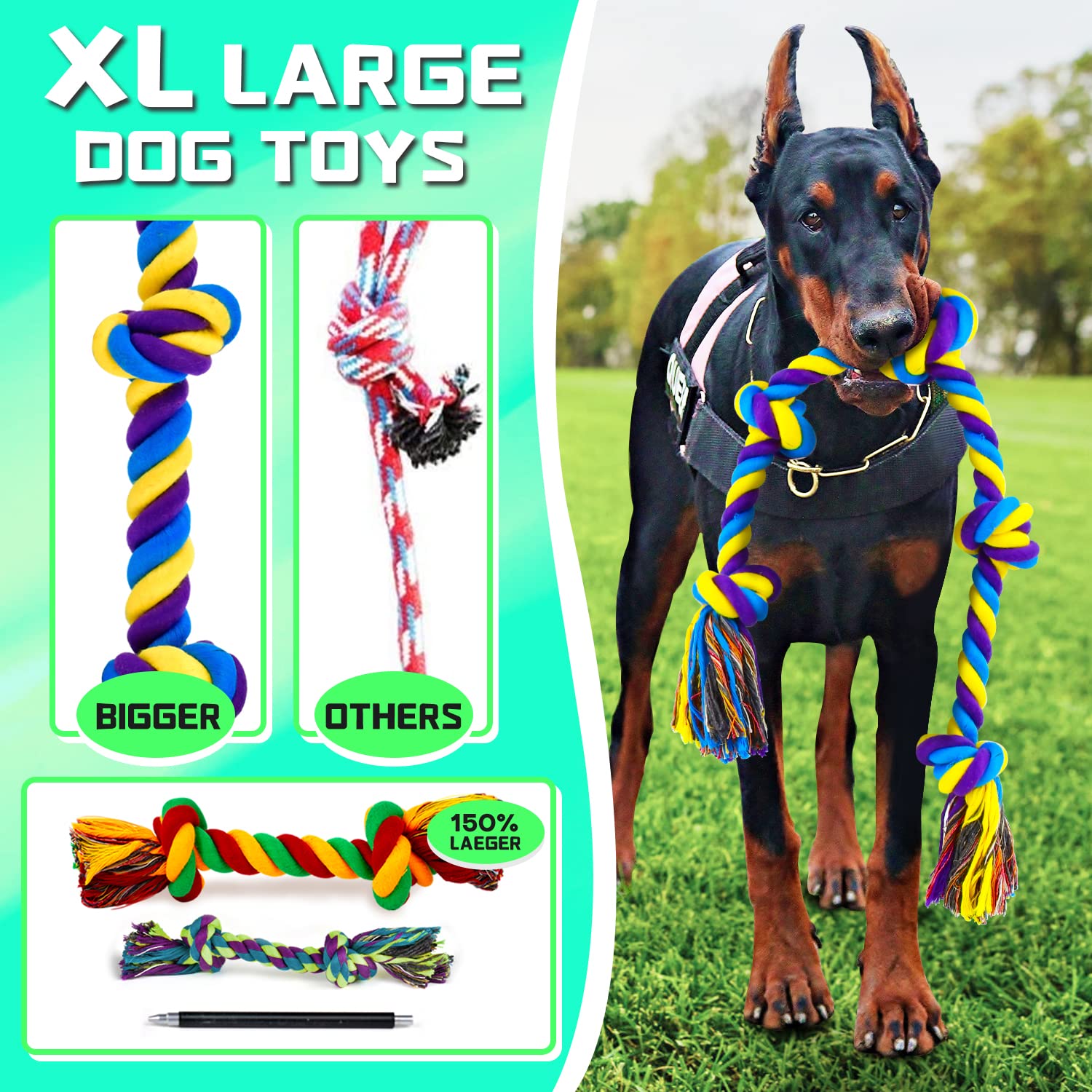 SHARLOVY XL: bola de cuerda para juego interactivo y alivio del aburrimiento.