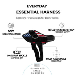 ShawnCo Arnés Esencial con 3 anillos, enganche estable para entrenamientos