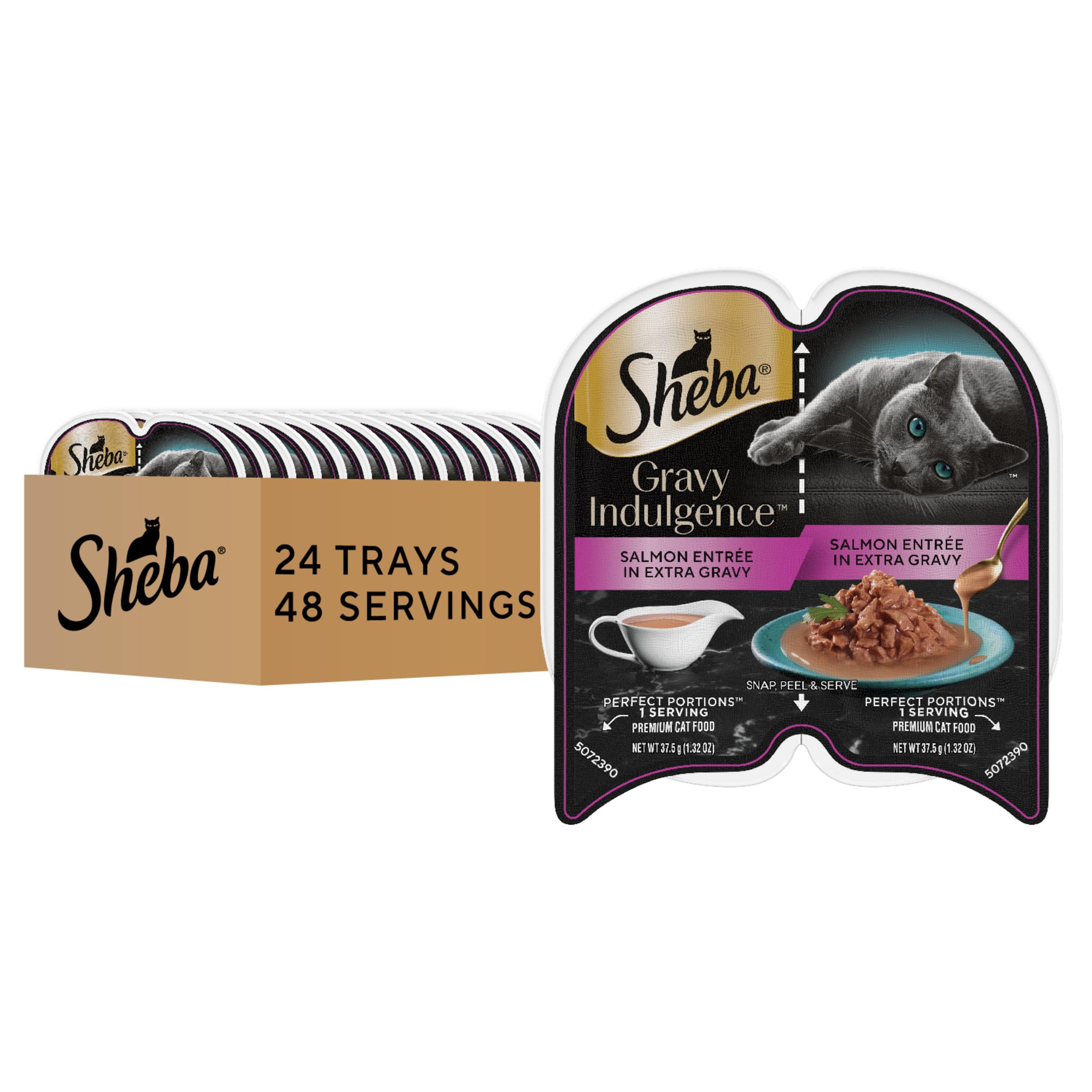 Sheba Gravy Indulgence salmón-entree en salsa extra para hidratar y saborear