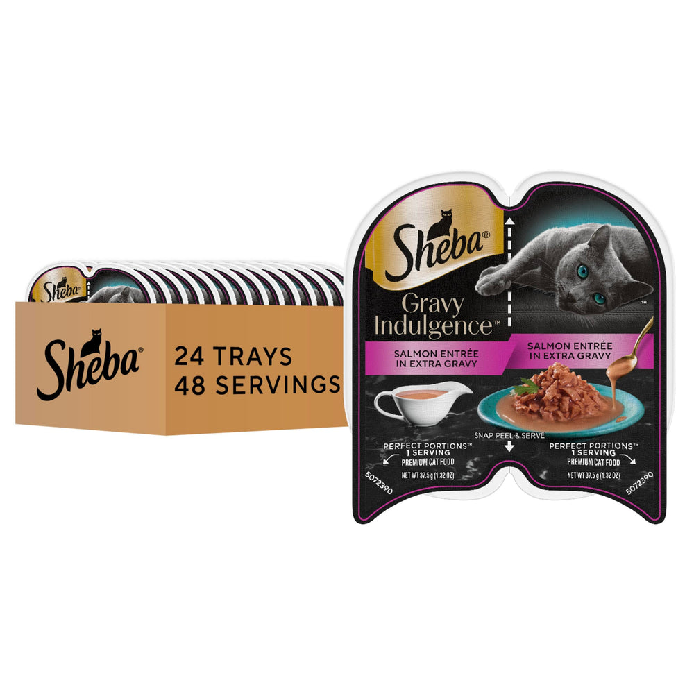 Sheba Gravy Indulgence salmón-entree en salsa extra para hidratar y saborear