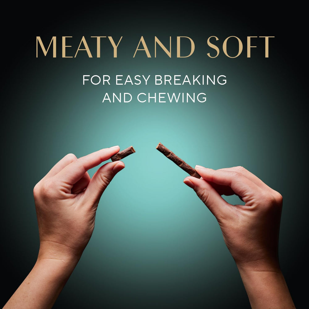 Textura suave de Sheba Meaty Tender Sticks para masticar fácilmente