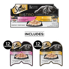 SHEBA Perfect PORTIONS Bistro, salmón en crema, ideal para comidas diarias.