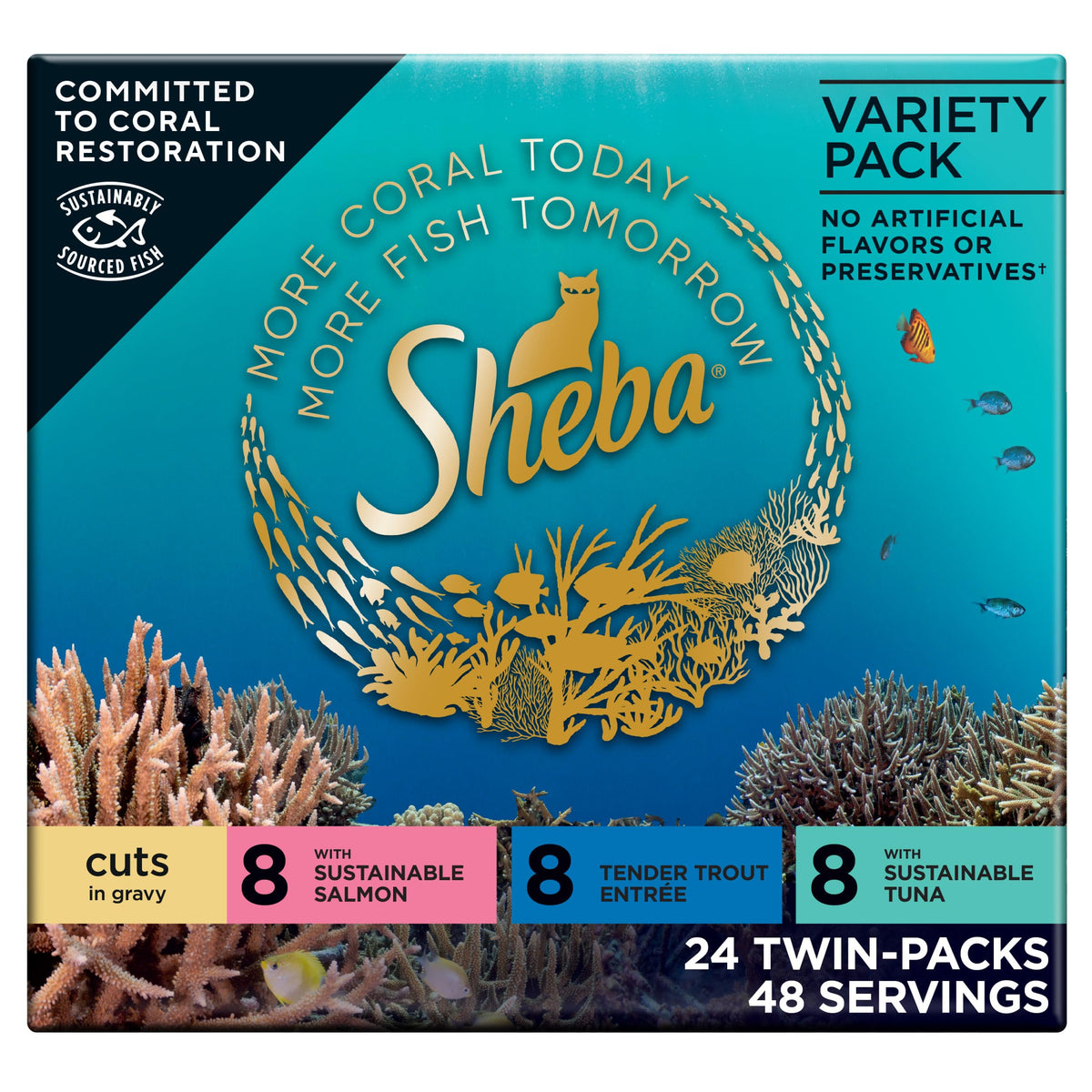 Sheba Perfect Portions cortes de trucha en salsa, ideal para gatos adultos