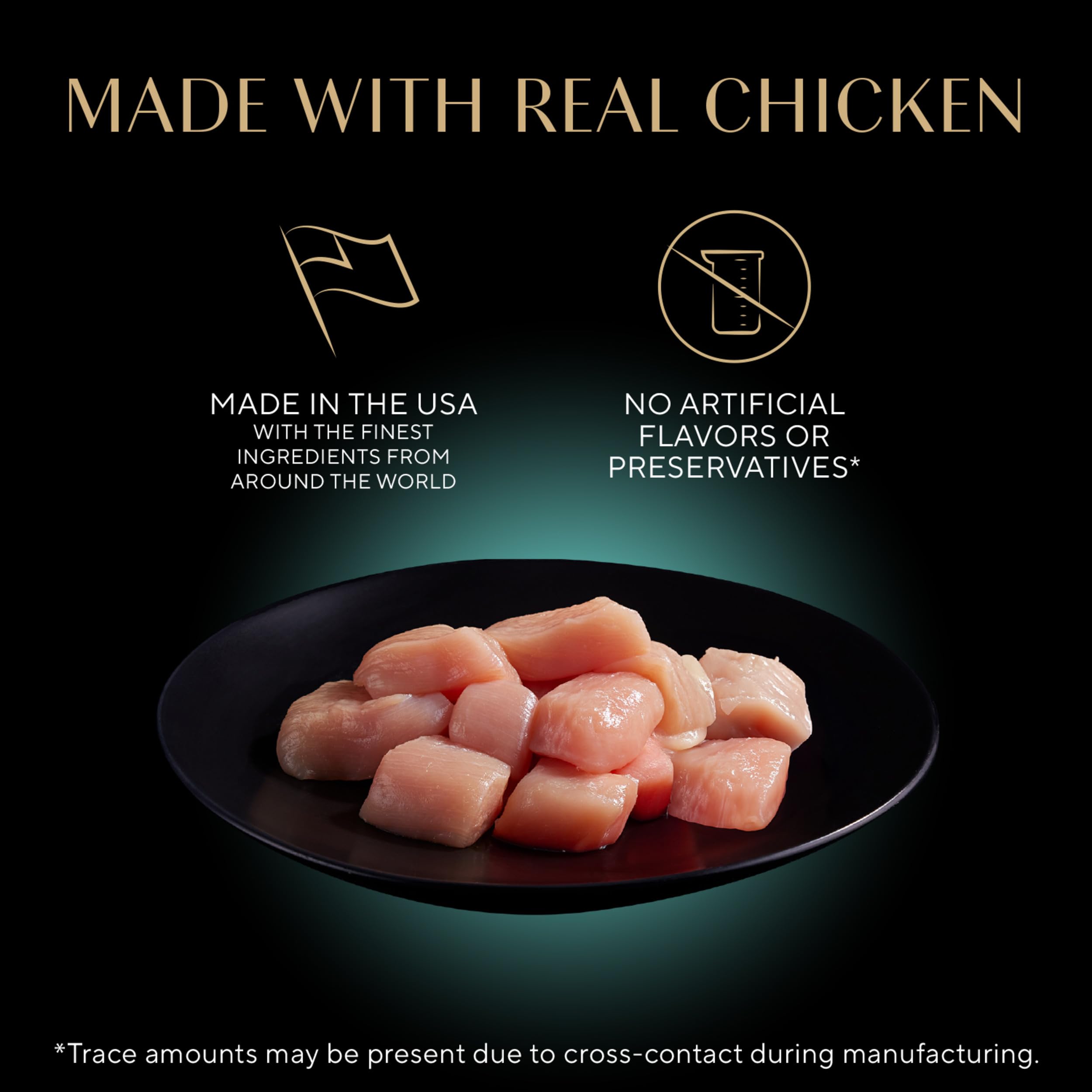 Presentación de Sheba Perfect Portions Pate pollo para servir en plato