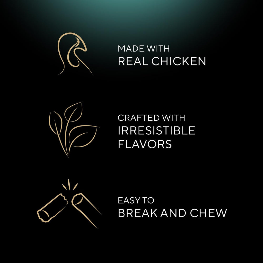 Sheba tiras pollo con omega-6 para una dieta equilibrada.
