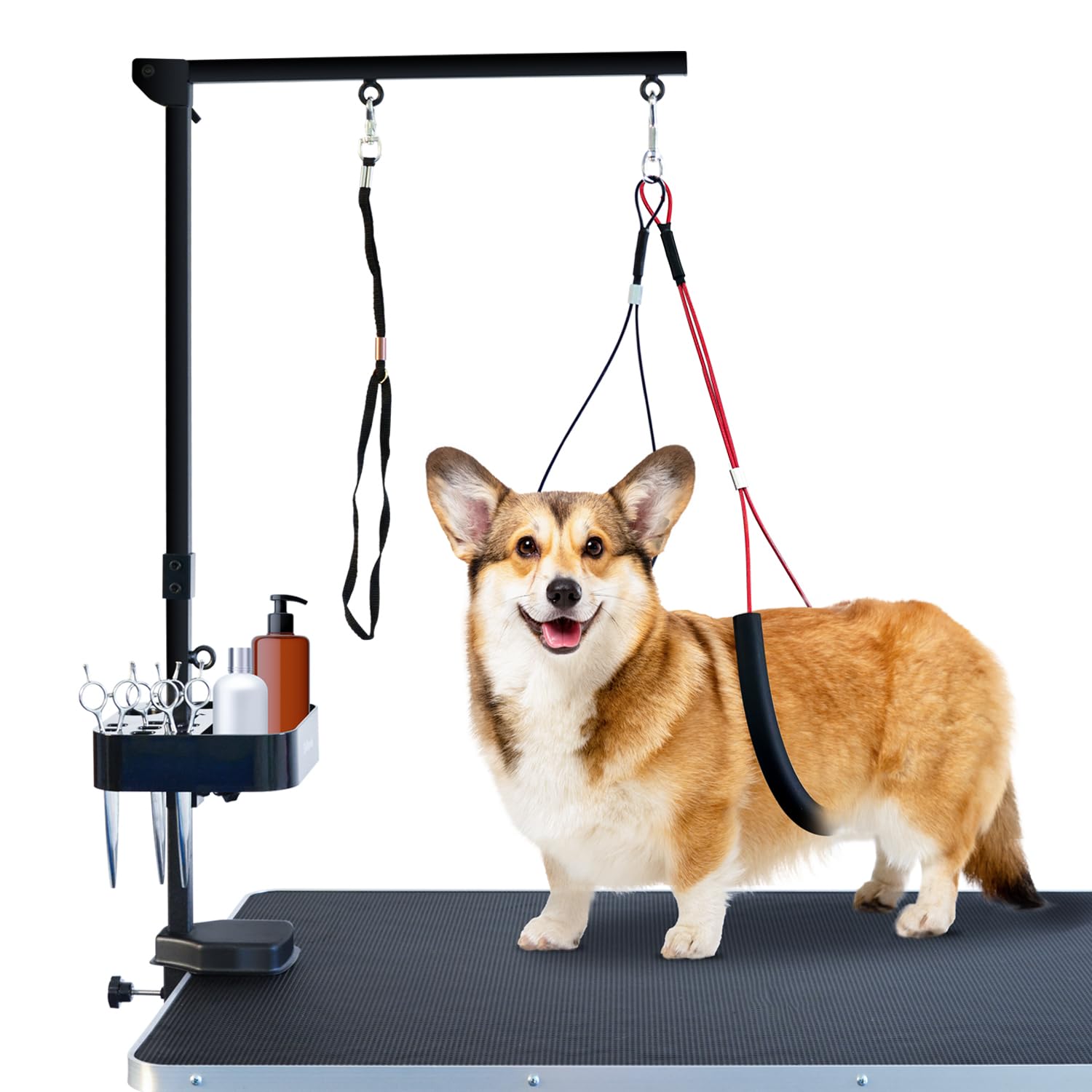SHELANDY brazo de aseo para perros grandes, altura ajustable para sesiones seguras