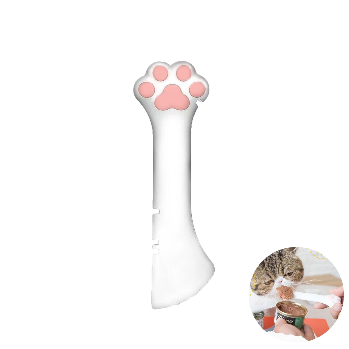 Sheldamy cuchara de silicona para alimento de mascotas, recoge sin desperdicio