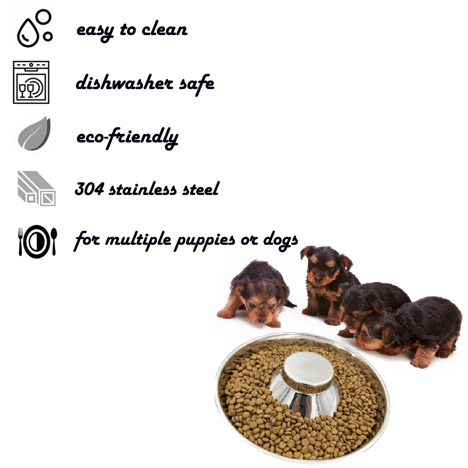 Sheldamy tazón para perros medianos, distribución eficiente de comida y agua.