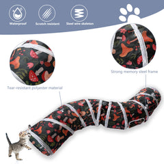 Sheldamy tunel gato armazon alambre flexible, mantiene forma durante sesiones intensas