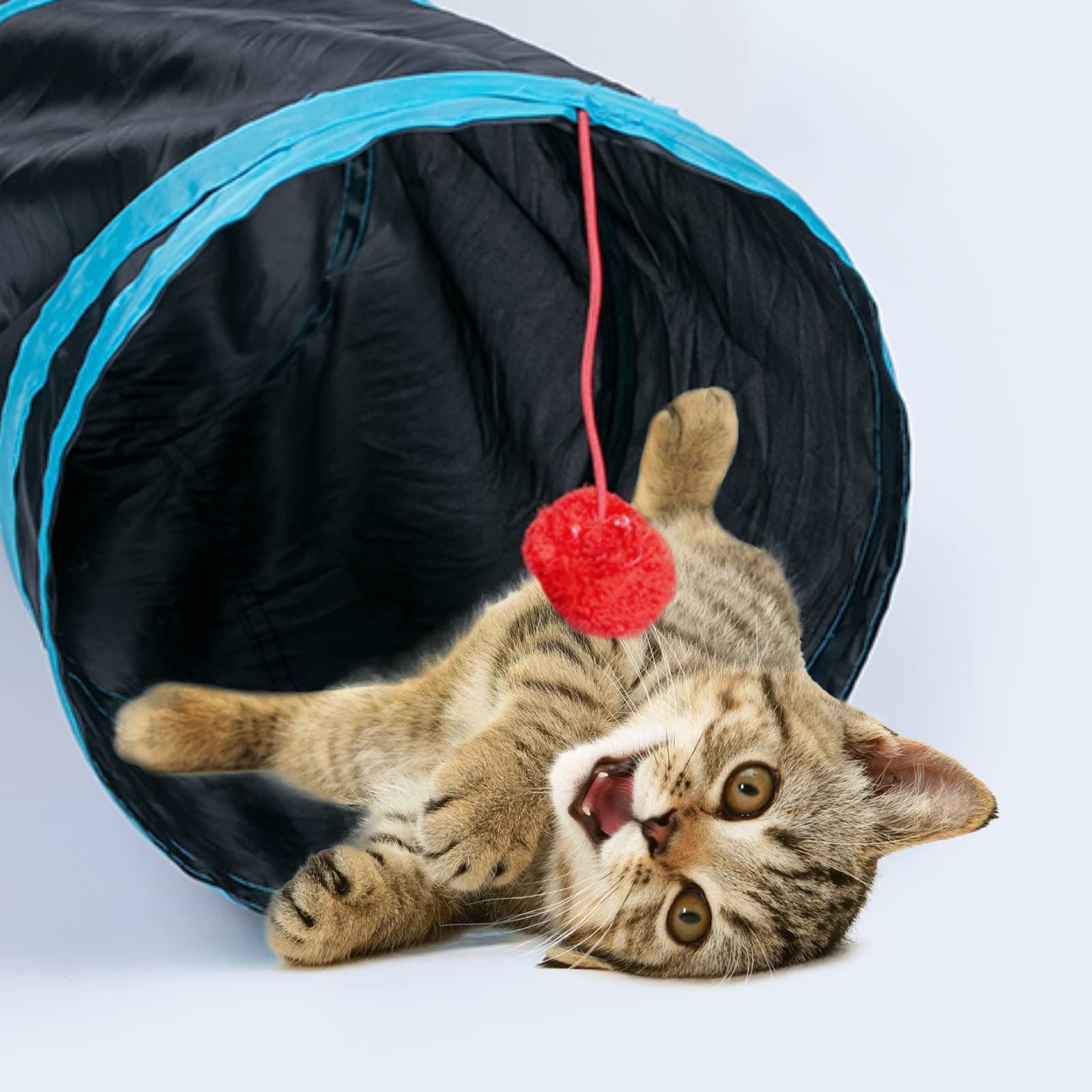 Túnel de juego Sheldamy para gato mejora la estimulación sensorial.