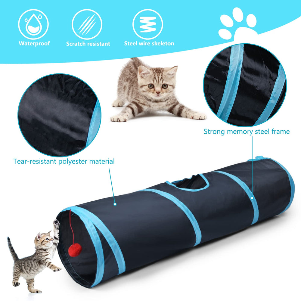 Túnel Sheldamy para gato resistente diseño seguro y duradero.