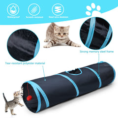 Túnel Sheldamy para gato resistente diseño seguro y duradero.
