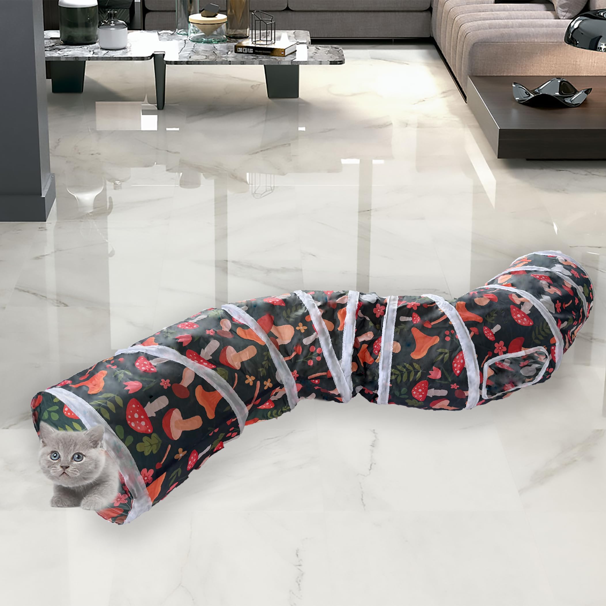 Sheldamy tunel gato uso interior-exterior, perfecto para casa o viaje