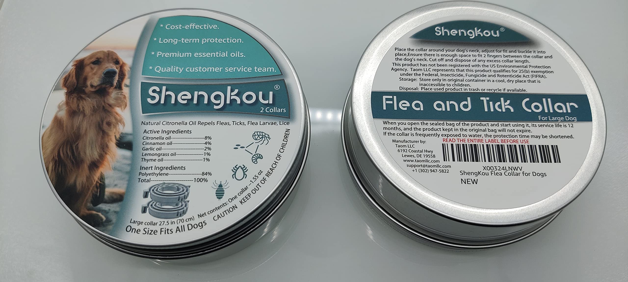 Collar ShengKou apto para uso en exterior y lluvia.