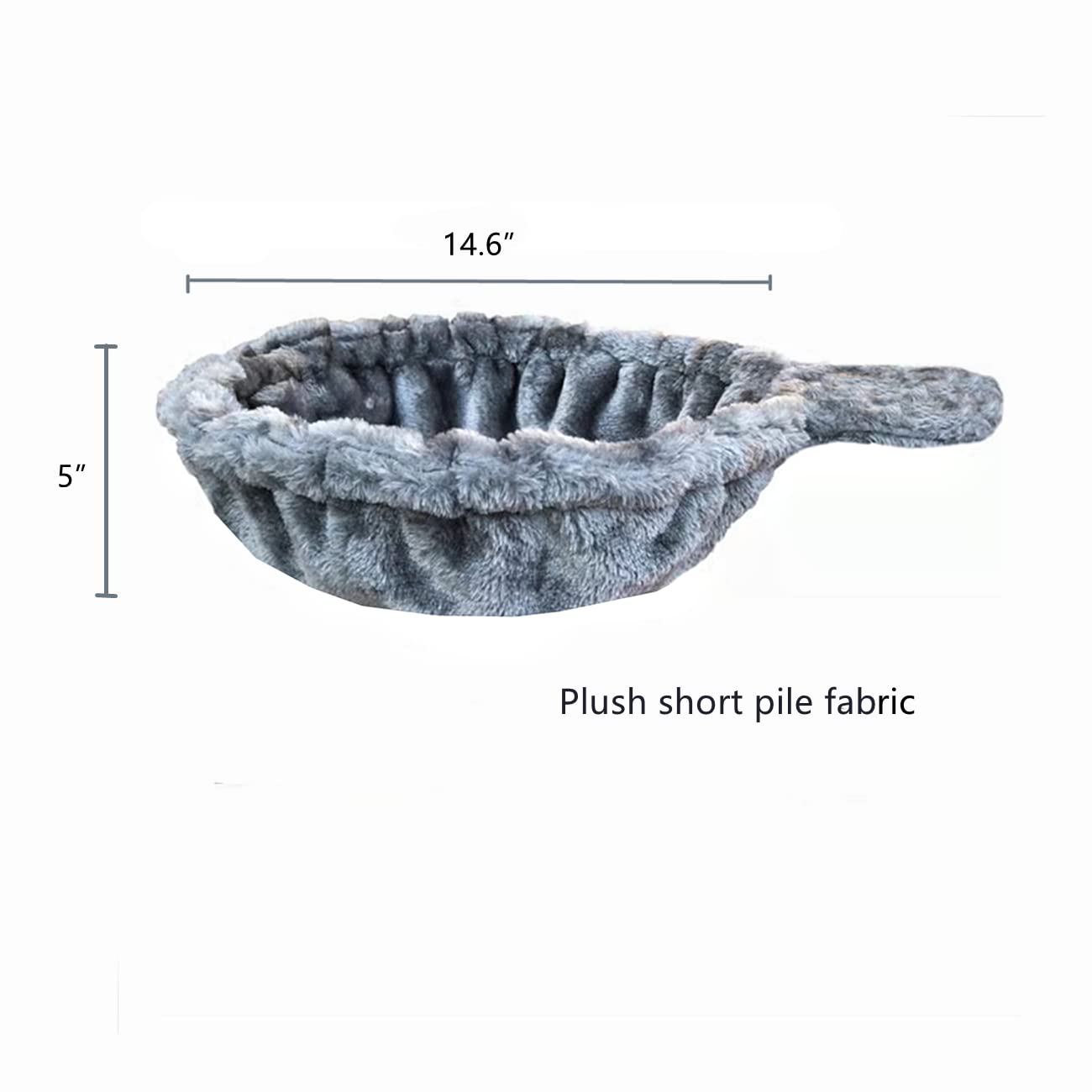 SHENGOCASE cat tree hammock bed gray plush fabric provides warmth for naps.