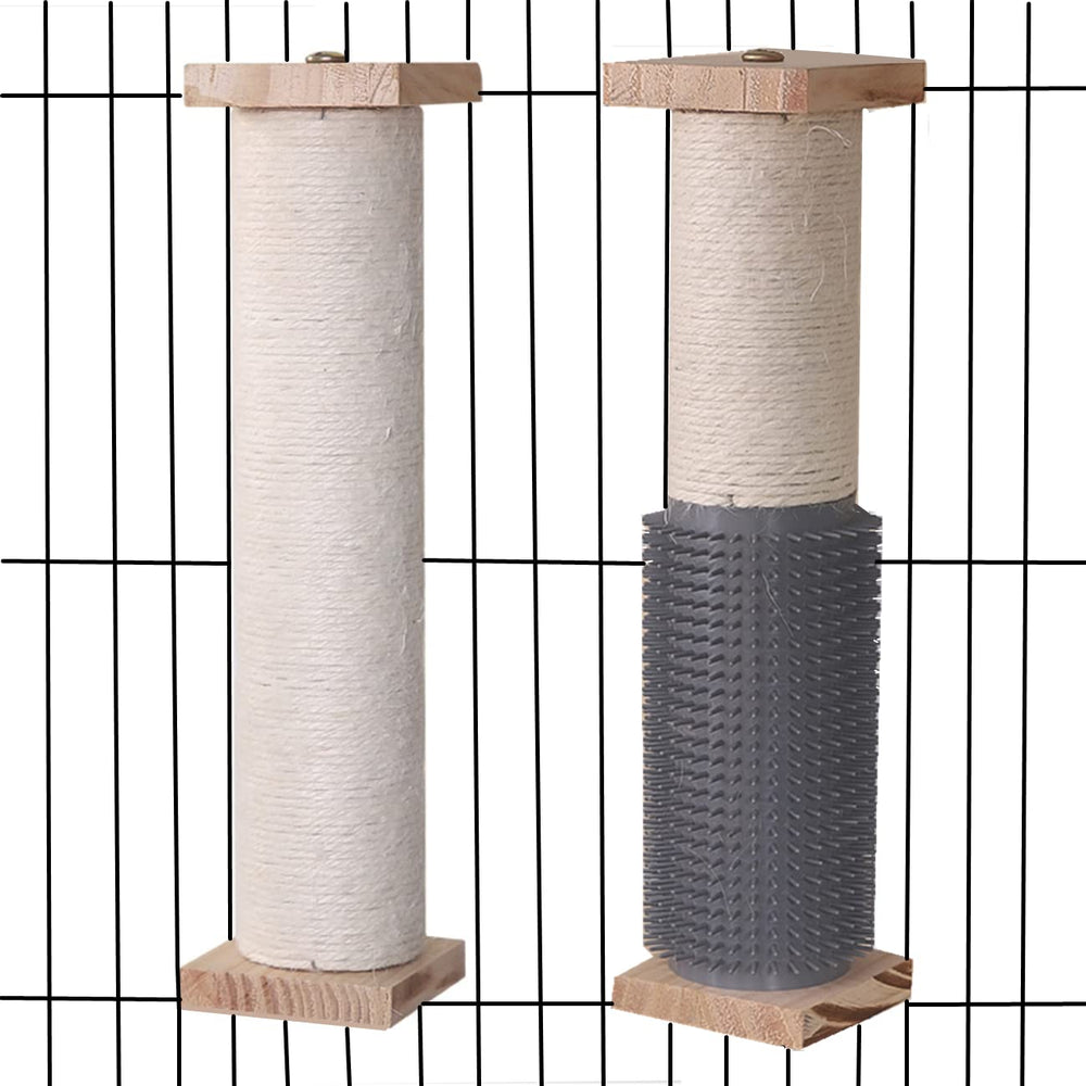 SHENGOCASE poste rascador jaula: rascado seguro y grooming continuo para el gato