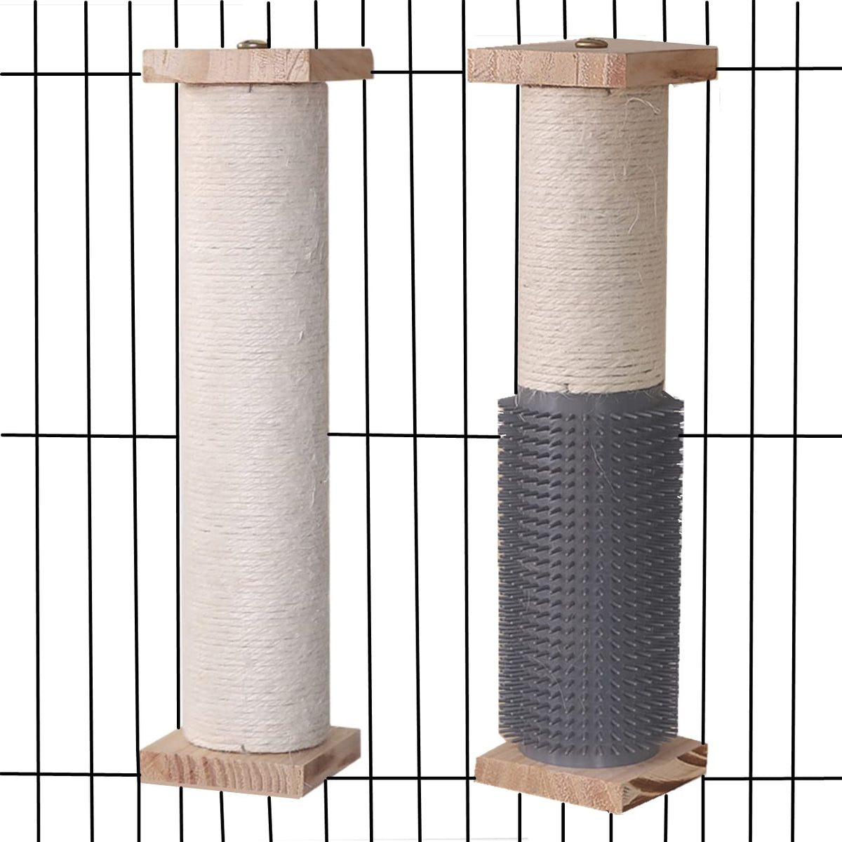 SHENGOCASE poste rascador jaula: rascado seguro y grooming continuo para el gato