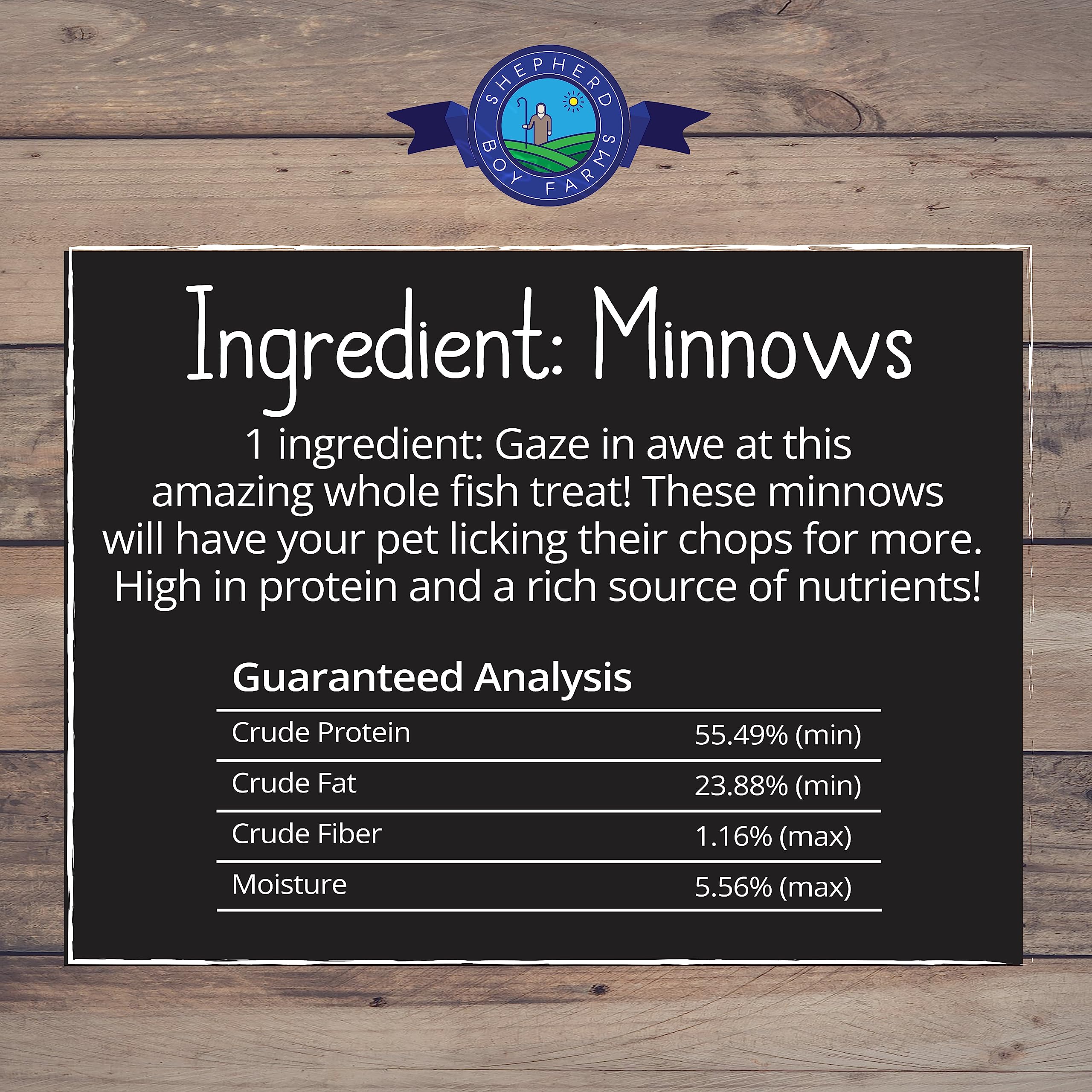 Minnows hecho en EE. UU., granja a mesa para mascotas.