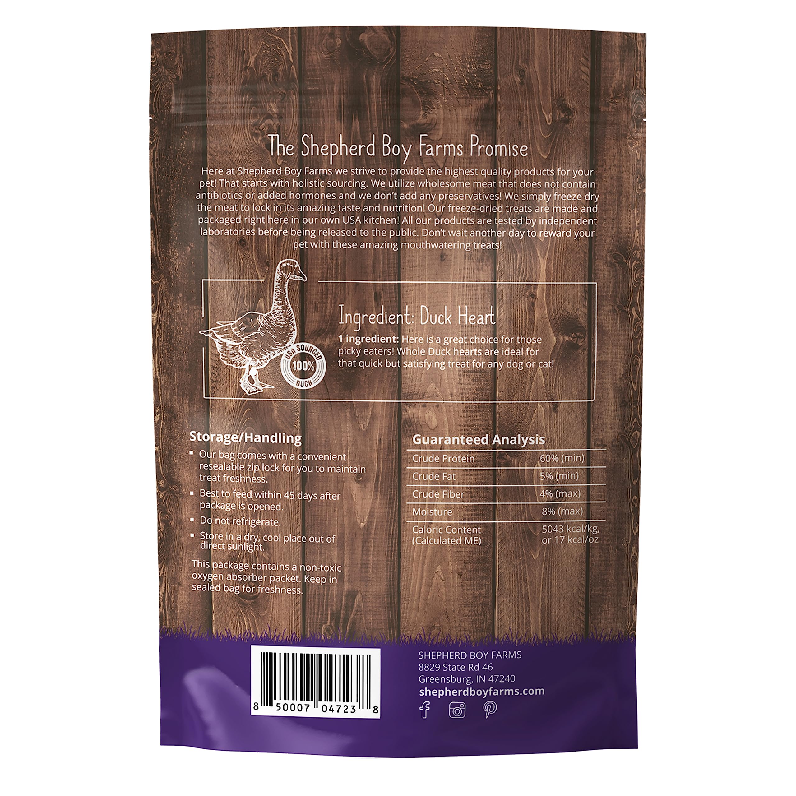 Shepherd Boy Farms proceso-freeze-dried, conservando nutrientes y sabor.
