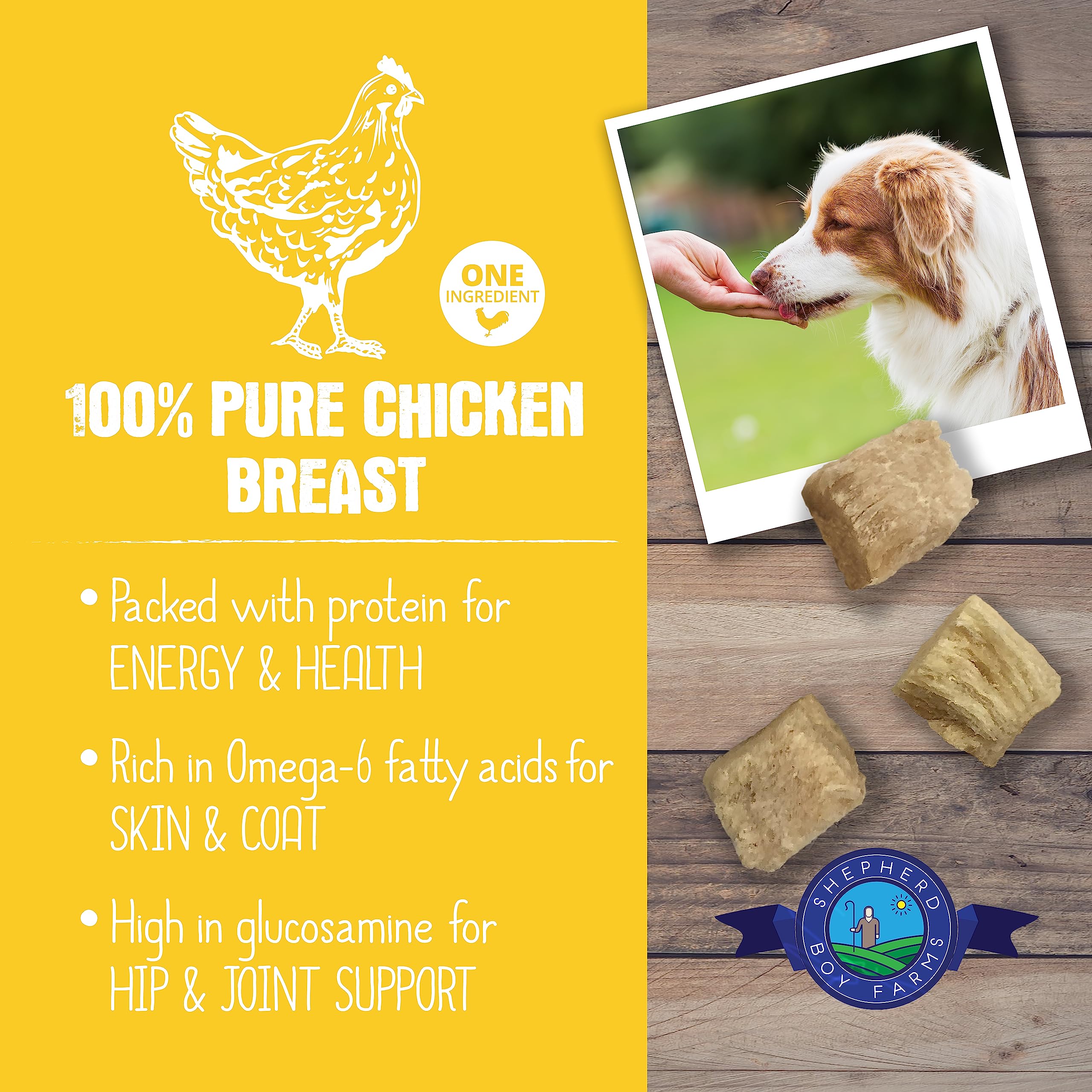 Textura-crujiente de bocaditos-pollo-pechuga para perros y gatos.
